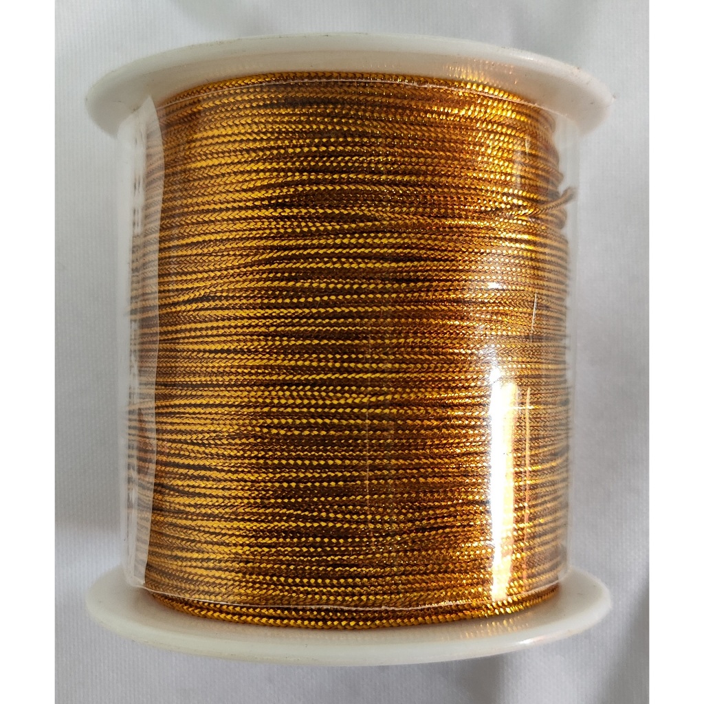 Fio de Ouro ou Prata Metalizado Rabo de Rato Tranças de Cabelo Box Braid 1mm 50mt