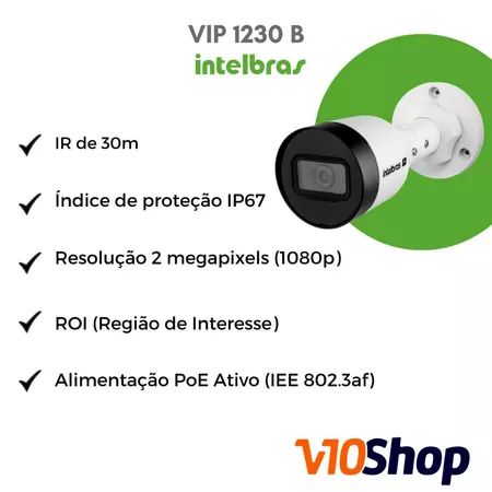 Kit 3 unid. Câmera IP Bullet VIP 1230 B Intelbras