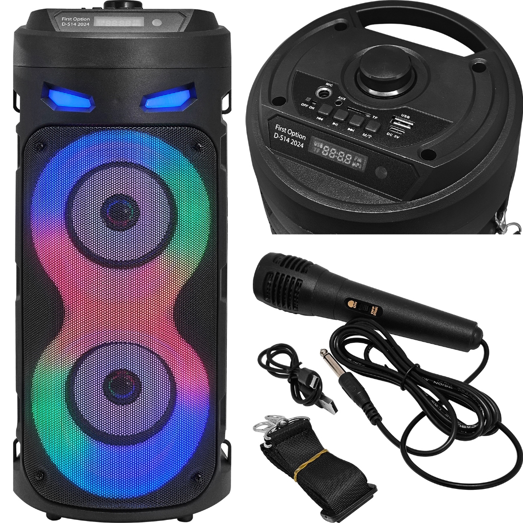 Caixa de Som Bluetooth First Option DS14 Grande Portátil com