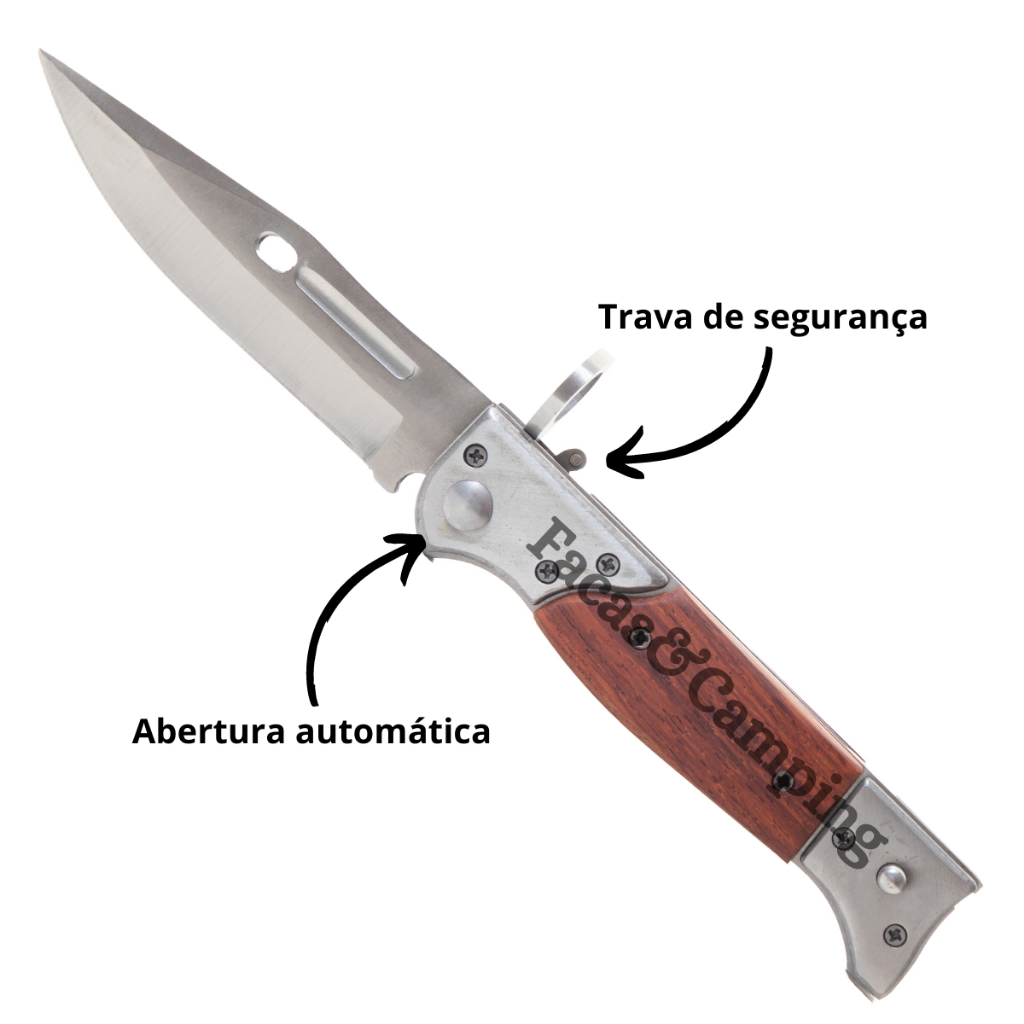 Canivete Automático Saque Rápido Esportivo 3 Tamanhos Com Bainha ...
