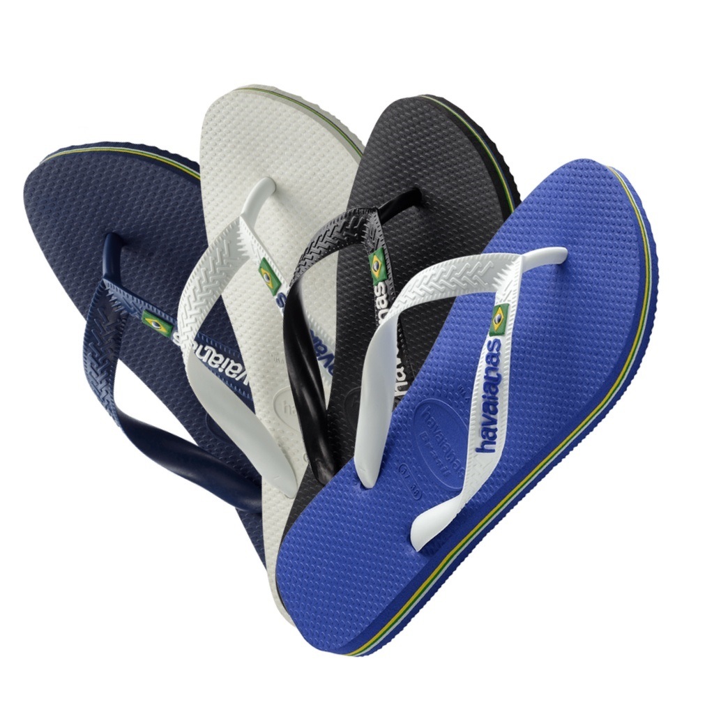 Kit com 2 Pares de Chinelos havaianas branca bandeira do Brasil Masculinos Macio  Confortável | Shopee Brasil