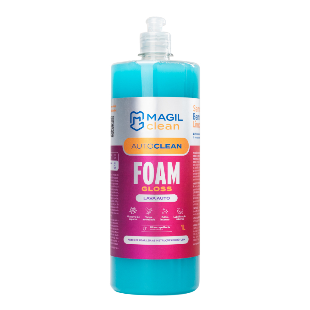 Shampoo Auto Clean Foam Gloss 1 Litro Magil Clean