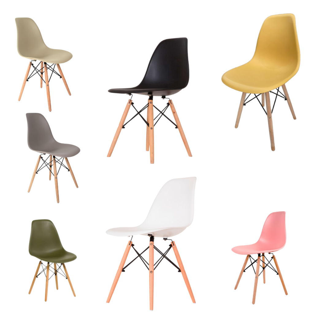 KIT com 4 Cadeiras Eames Eiffel Modelo Original- Varias Cores