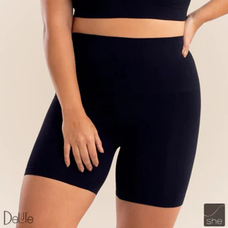 Bermuda Short Microfibra SHE Cintura Alta Modeladora de Leve Compressao Sem Costura P ao GG em Oferta na Shopee
