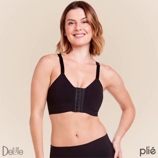 Sutia Plie Modelo Nadador com Fecho Frontal de Alta Sustentacao Alcas Largas e Ajustaveis sem Bojo em Oferta na Shopee