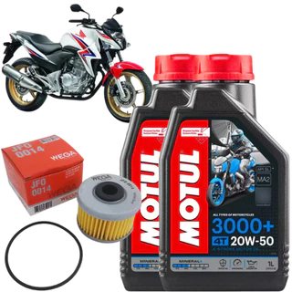 Kit Troca Óleo 2l Motul3000 20w50+ Filtro de óleo Honda Cb300 Xre300 Falcon400 NXR150
