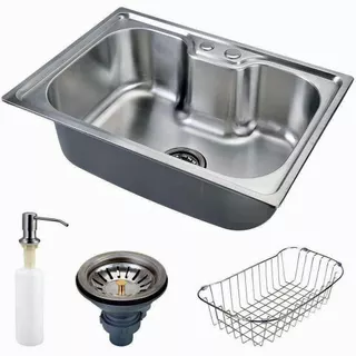 Cuba para cozinha gourmet pia aço inox 304 com acessórios 50x40cm