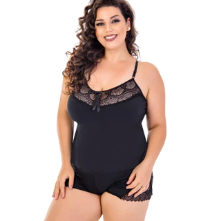 Short Doll Plus Size Pijama de Verão 6036 em Oferta na Shopee