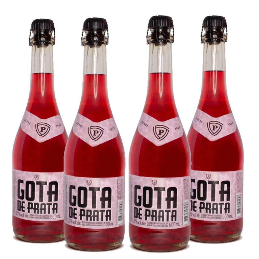 Kit 4 Espumantes Champagne Gota De Prata Rosé 660Ml | Shopee Brasil