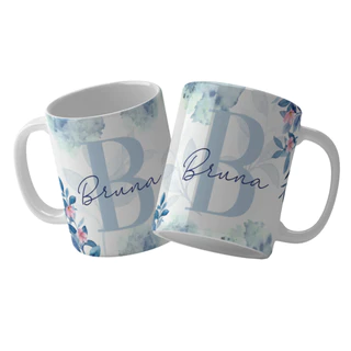 CANECA PERSONALIZADA COM INICIAL E NOME LETRA B R9167