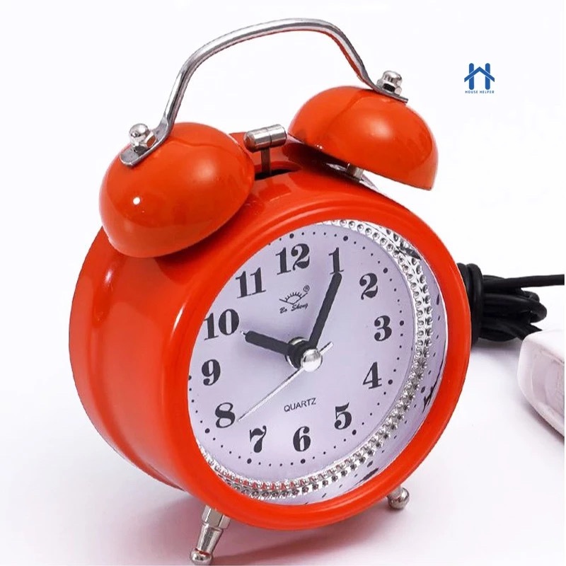 Relogio De Mesa Despertador Retro Vintage MetalCom Luz noturna