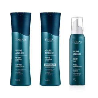 Amend KIT Volume Absoluto Shampoo e Condicionador 250ml + Mousse 151ml em Oferta na Shopee