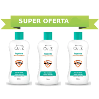 KIT C/3 REPELENTE LOÇÃO OAZ 200 ML 3UND em Oferta na Shopee