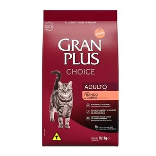 Ração GranPlus Choice Gatos Adultos Frango e Carne 10,1kg