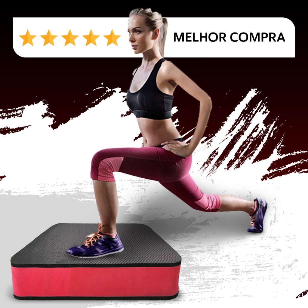 Step de Academia em EVA Texturizado 34x28x10cm - Vermelho | Shopee Brasil