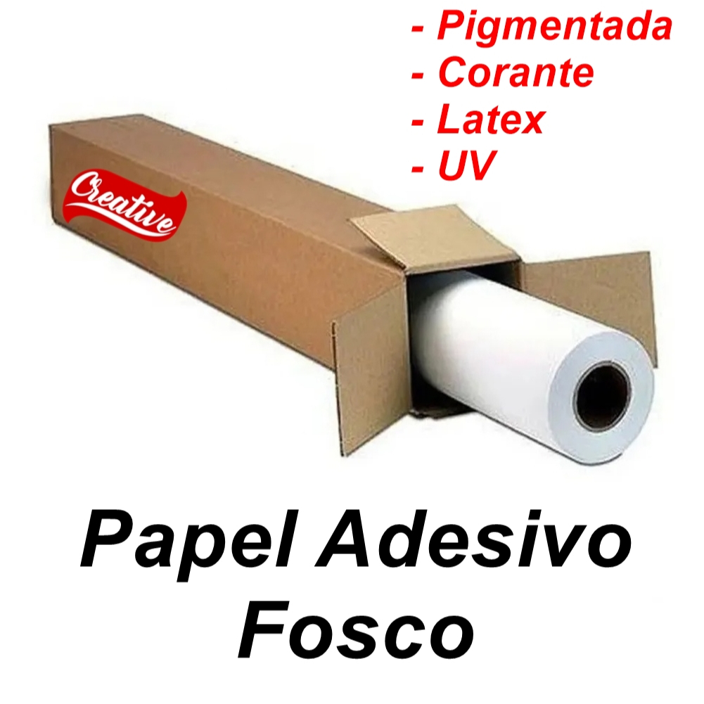 Papel Adesivo Branco Fosco P Impress O Em Impressoras A Cm X