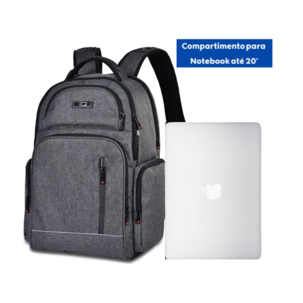 Mochila Asus de Costas Grande e Reforçada Multifuncional Laptop