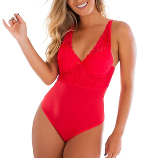 Body Com Bojo E Fecho Em Renda E Microfibra | Bd168 em Oferta na Shopee