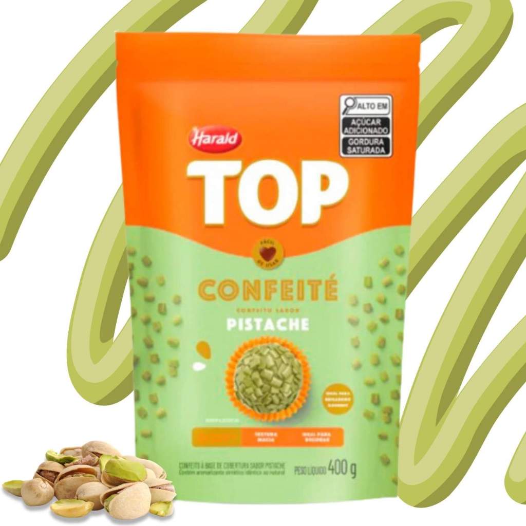 Granulado Pistache Confete Top Confeito Para Brigadeiro Gourmet Harald ...