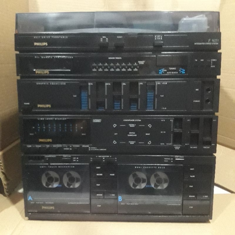 Som Philips F1651 (DETALHE no Toca discos) - Rádio Ok + Auxiliar