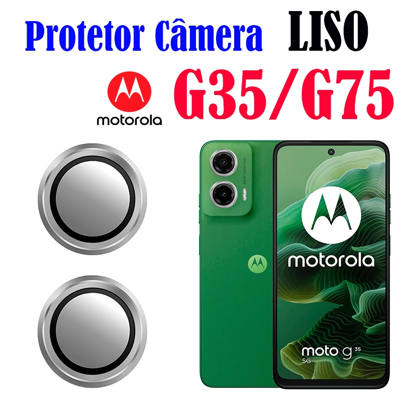 KIT(2 Pecas)Protetor De Lente LISO Motorola G35/g75 Película De Câmera ...