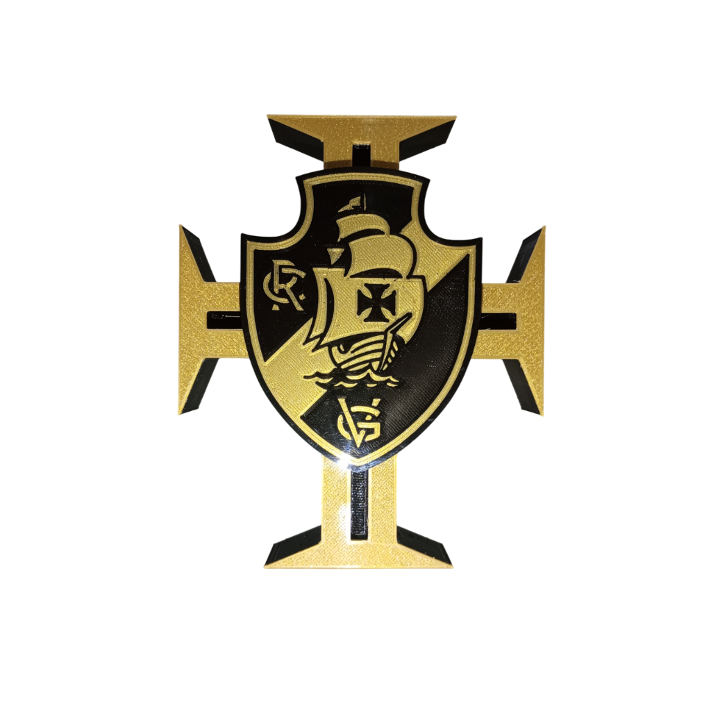 Escudo Dourado Vasco da Gama Cruz de Malta Dourada 2022/2023 Terceiro Uniforme