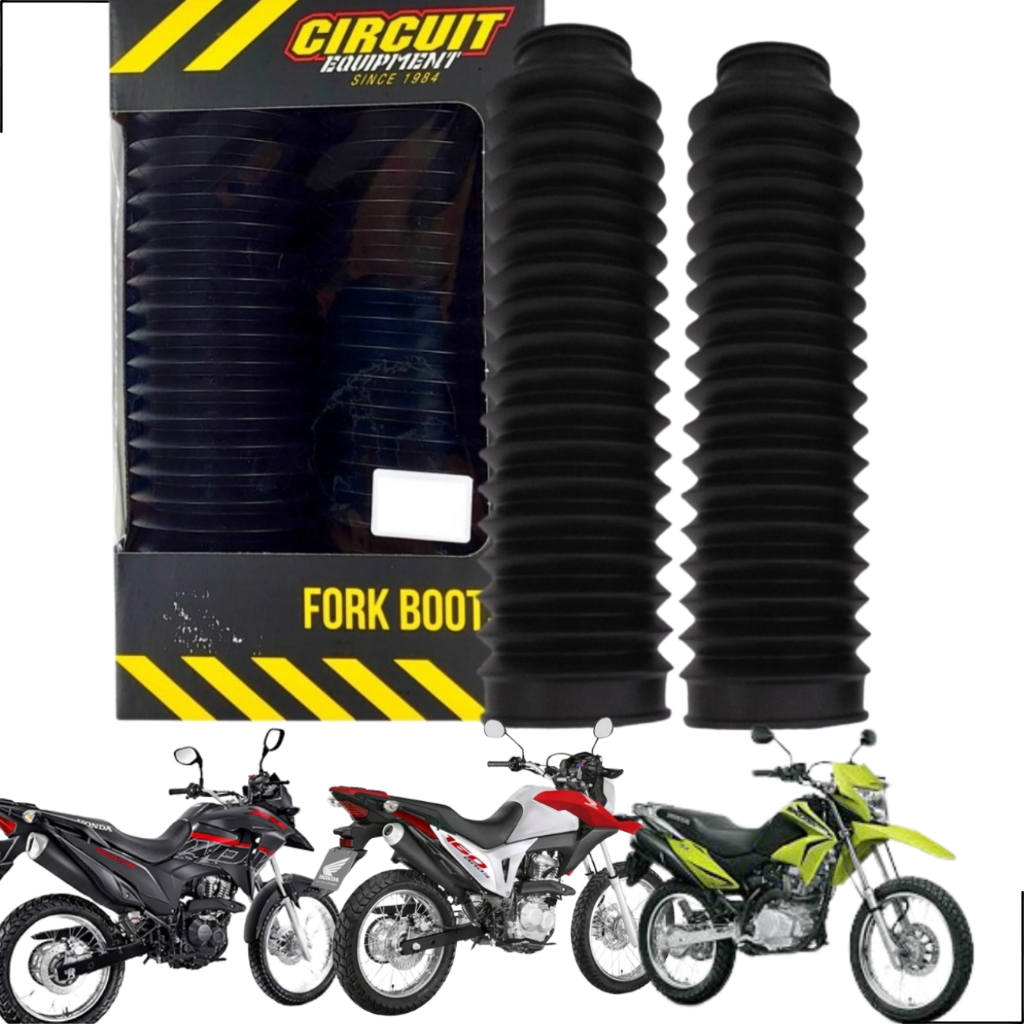 PAR DE Sanfona De Bengala CIRCUIT 21 Dentes Preta Xre 190 Bros 125
