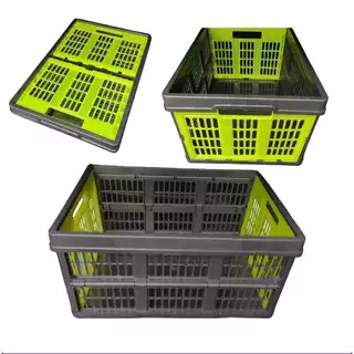 Caixa Plastica Dobrável Prática Organizadora Cesto 45 Litros Grande
