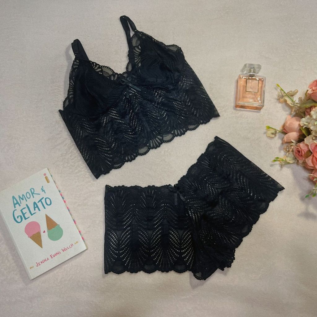 Kit 3 Conjunto Espera Marido Renda Calesson Cropped Conforto Sensual