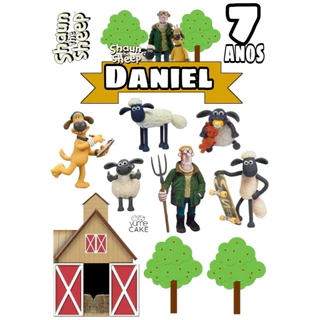 Topo de bolo Shaun The sheep o carneiro