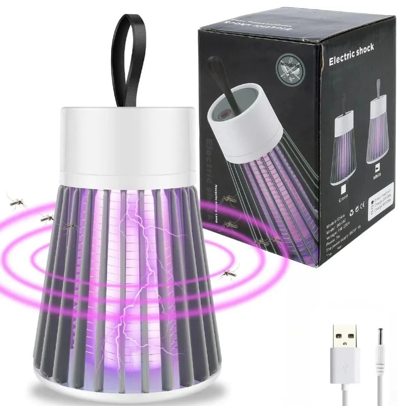 Lâmpada Elétrica Mata-Mosquitos Com Luz UV Usb Recarregável Armadilha Para Insetos