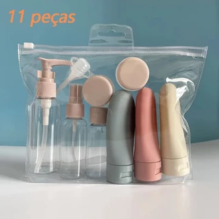 Travel Eleven-Piece Set Frasco Cosmético Frasco Cosmético Frasco Plástico Loção Frasco Toner Frasco Spray Shampoo Frasco