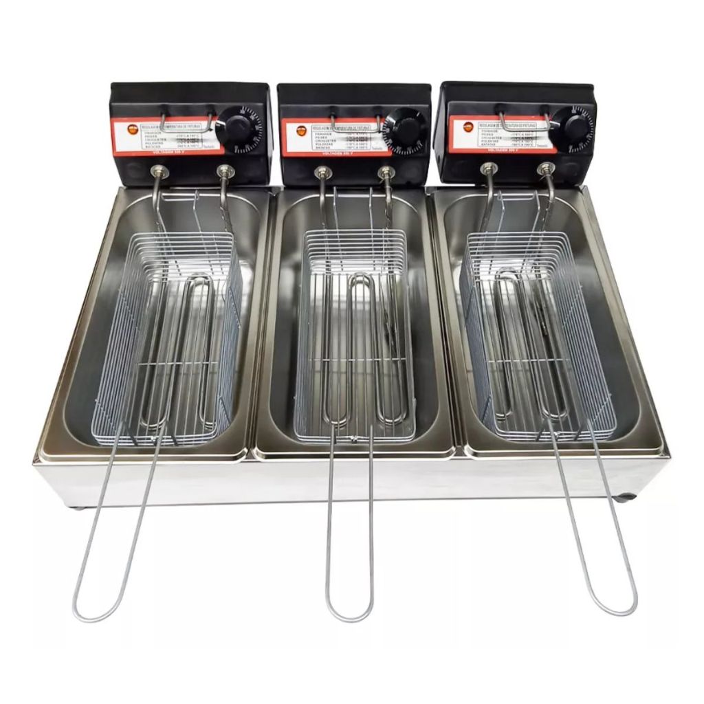 Fritadeira Elétrica em Inox 9 Litros Profissional com Cuba T
