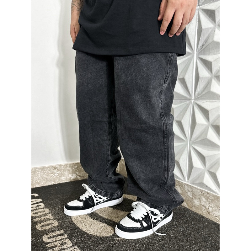 Calça Jeans Baggy Reta Trip Side Original - Estonada | Shopee Brasil