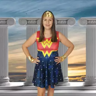 Fantasia Adulto Mulher Super Heroína Pronta Entrega
