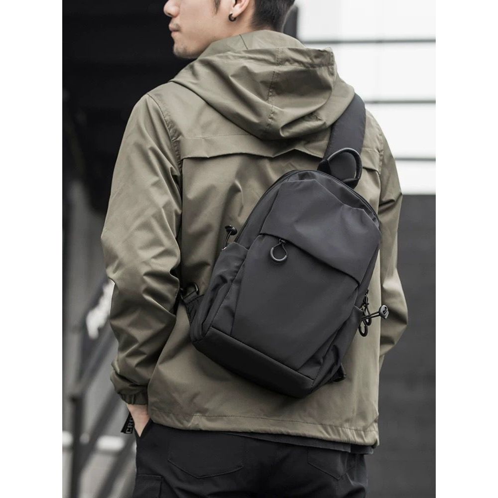 Bolsa Mochila Pochete Grande Transversal Masculino Chest Bags De Ombro Impermeável X067