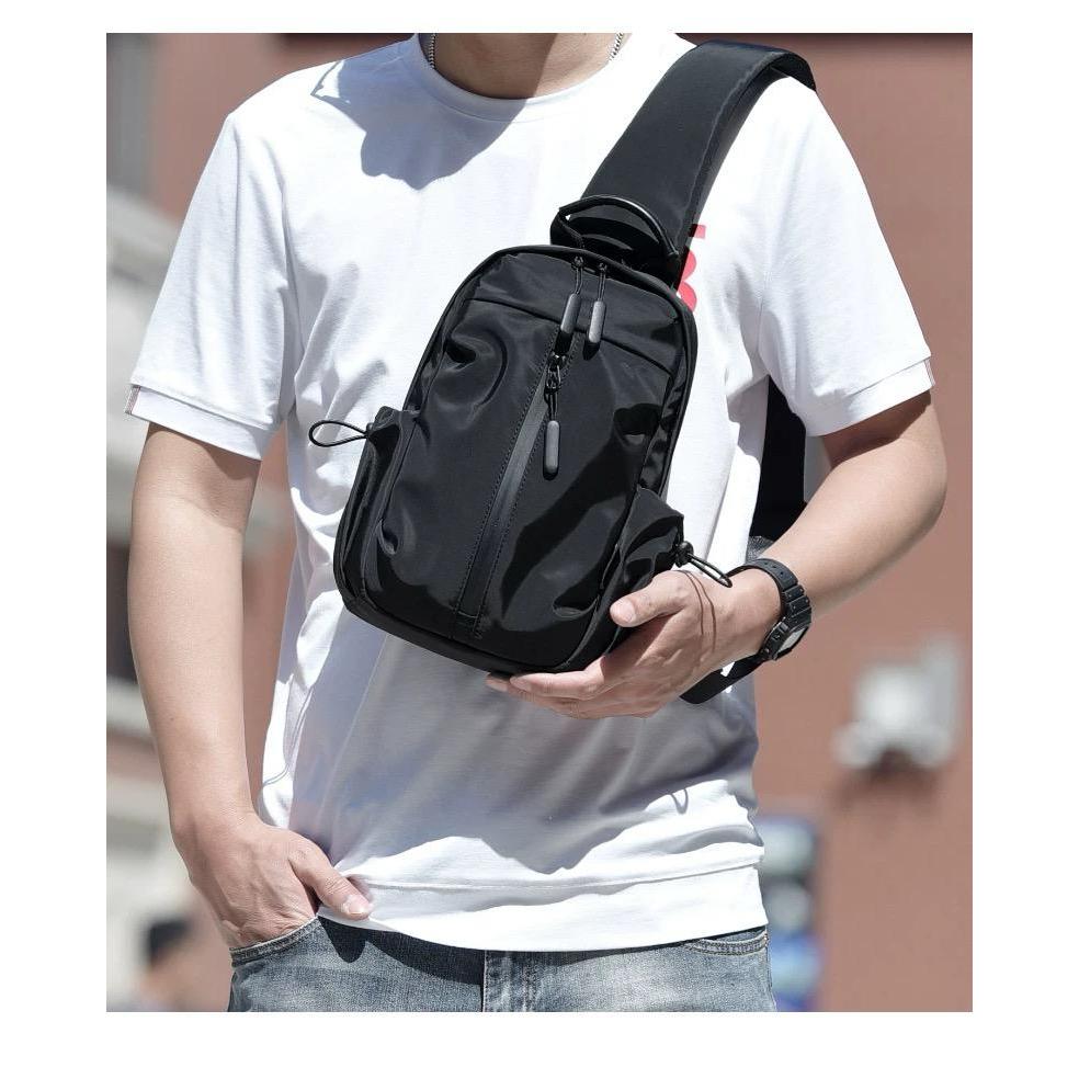 Bolsa Mochila Pochete Grande Transversal Masculino Chest Bags De Ombro Impermeável X066