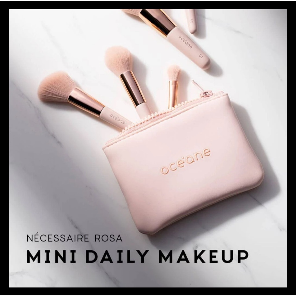 Oceane Mini Necessaire Rosa Daily Makeup | Shopee Brasil