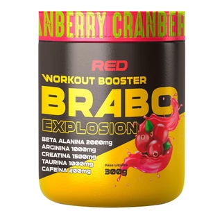 Pré-Treino Brabo Red Series 300g - Creatina, Cafeína, Beta-Alanina, Taurina, e Arginina - Delicioso!