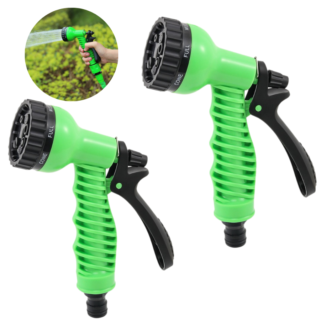 2 Esguicho de mangueira de jardim 7 jatos alta pressão bico regulável