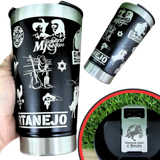 Copo Térmico Personalizado 360° Sertanejo Raiz Country Modão Gravado A Laser