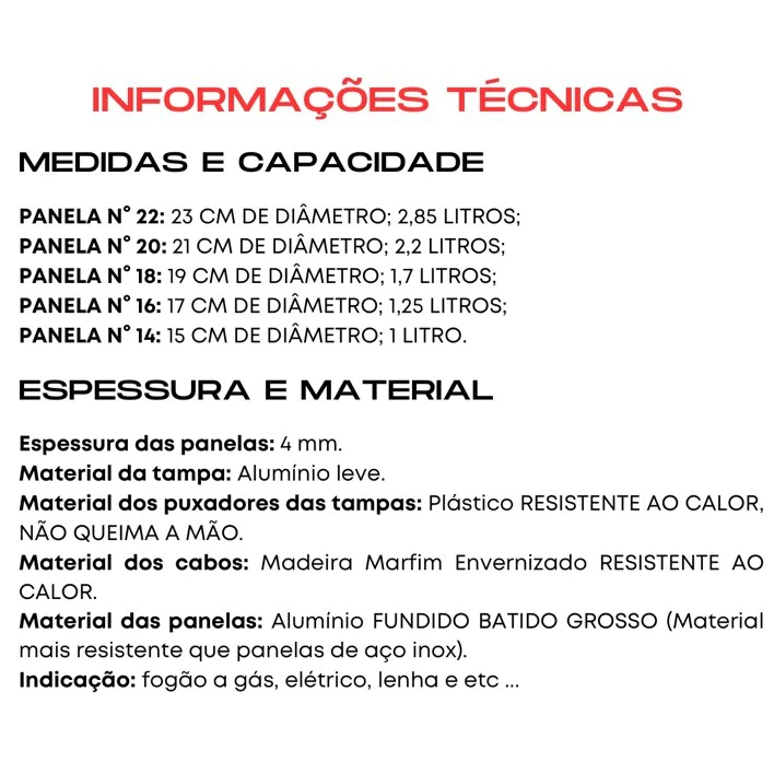 Panela ou Jogos de Alumínio Batido com Kit, 1,2 3, 4 ou 5 Peças Fundidas Caçarola Utensílios Domésticos - Imagem 4
