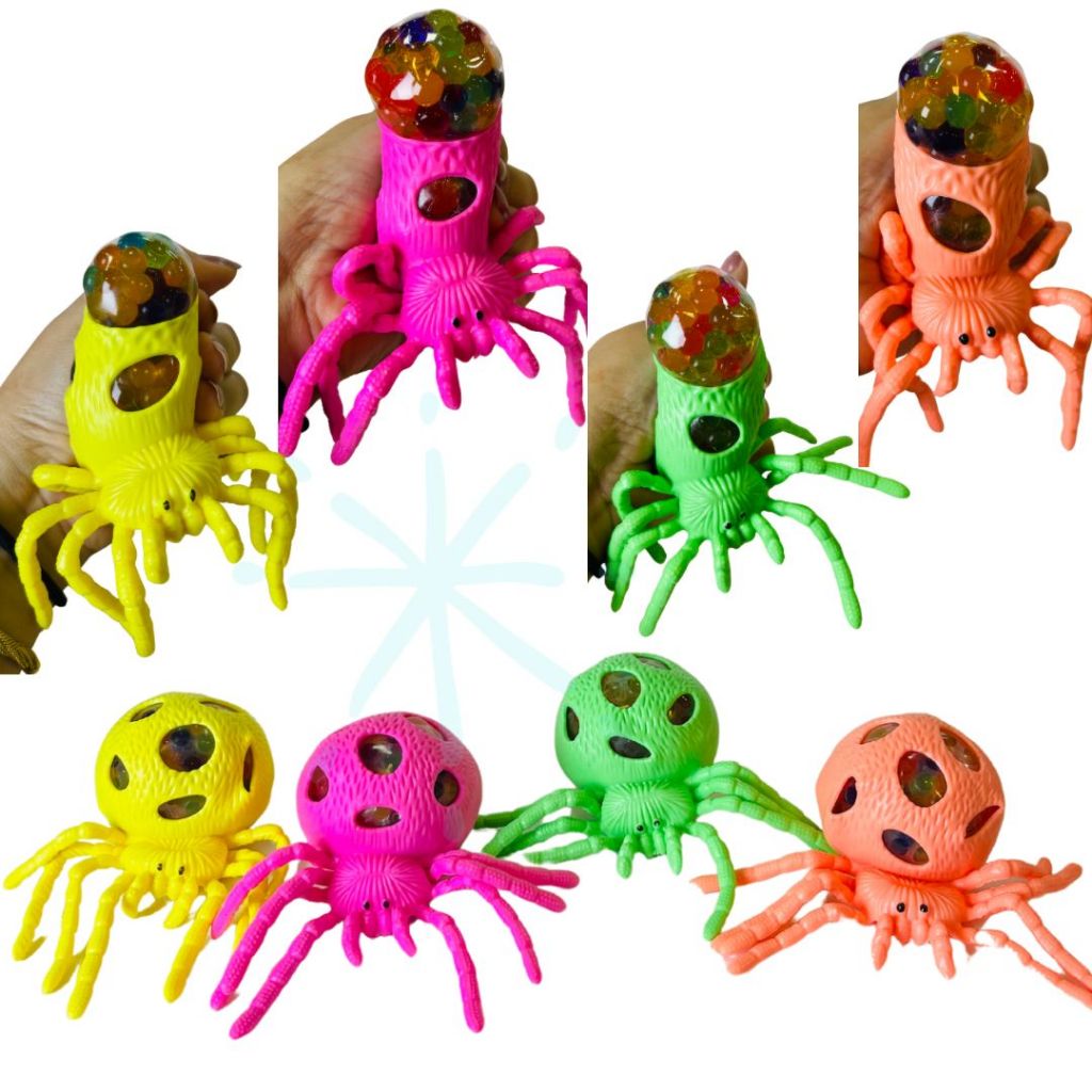 Aranha Squishy Colorida Anti estresse de Apertar Brinquedo Sensorial Silicone
