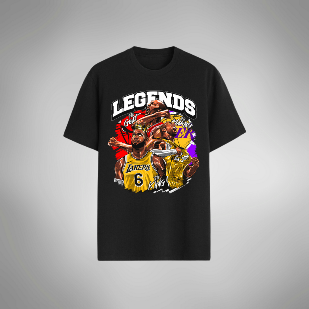 Camiseta Unissex LEGENDS Algodão Premium Casual Algodão 30.1 NBA