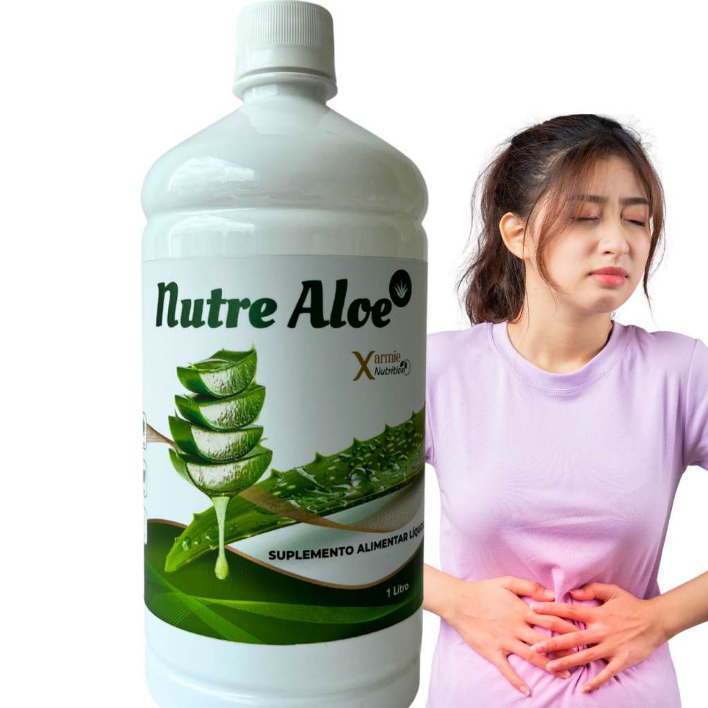 Gel De Babosa P/ Gastrite Refluxo E Cicatrizao De lceras Nutre Aloe 1l  Xarmie | Shopee Brasil