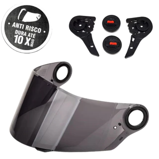 Viseira antirisco Fumê capacete FW3 GT GT2 GT5 + Reparo lateral completo