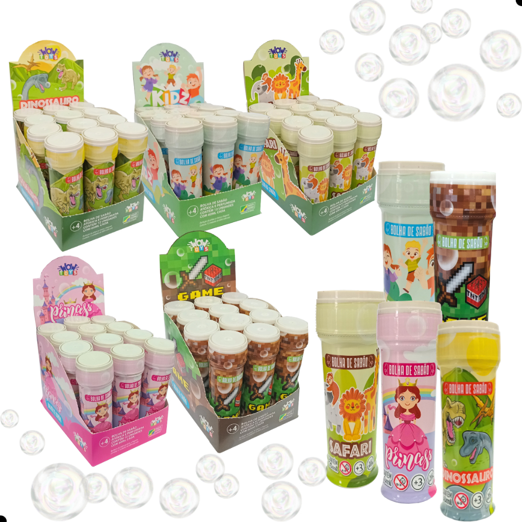24 Bolha de Sabão Bolinha de Sabão p/ Kit Festa Lembrancinha Infantil ...