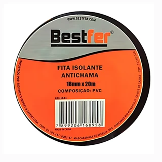 Kit Com 10 Fita Isolante Antichama Preta 20m Bestfer . em Oferta na Shopee