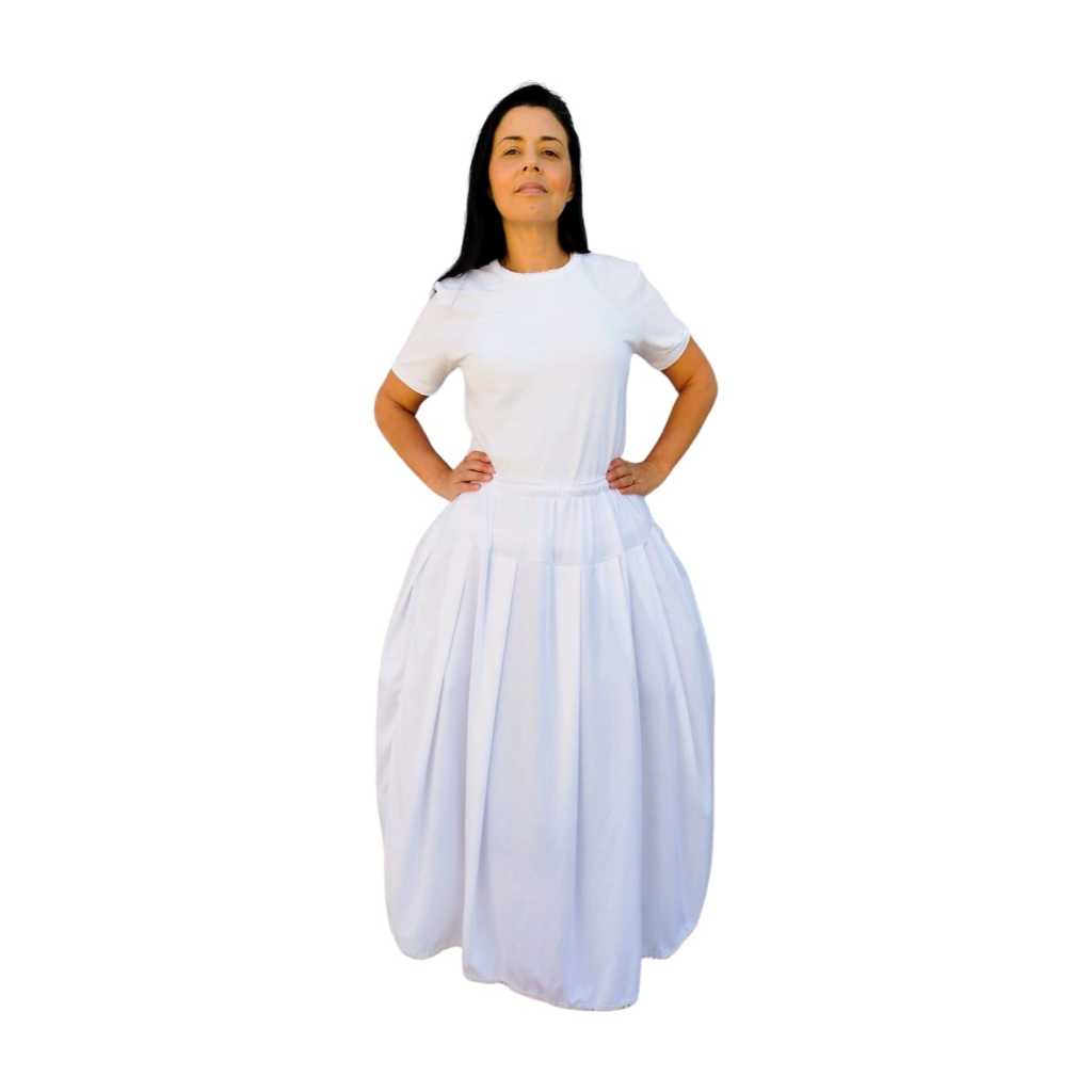 Saia branca de ração umbanda candomblé axé roupa de umbanda | Shopee Brasil