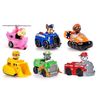 kit com 6 de Carrinhos Patrulha Canina Fricção Cachorrinhos brinquedos